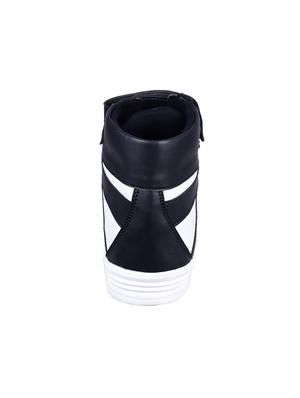 black leatherette lace up sneaker - 15201484 - Standard Image - 3