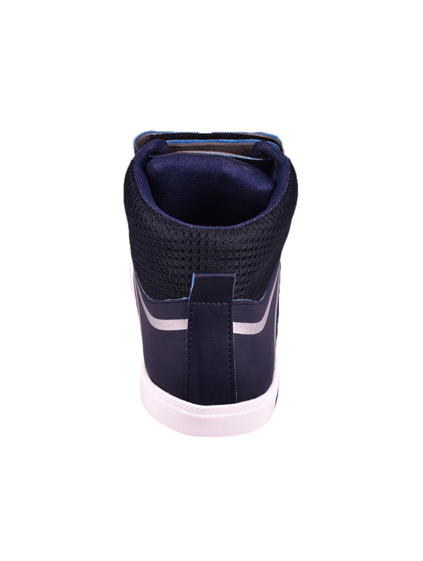 blue leatherette lace up sneaker - 15201486 - Zoom Image - 3