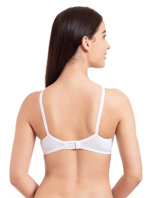 white solid cotton t-shirt bra - 15203779 - Standard Image - 3