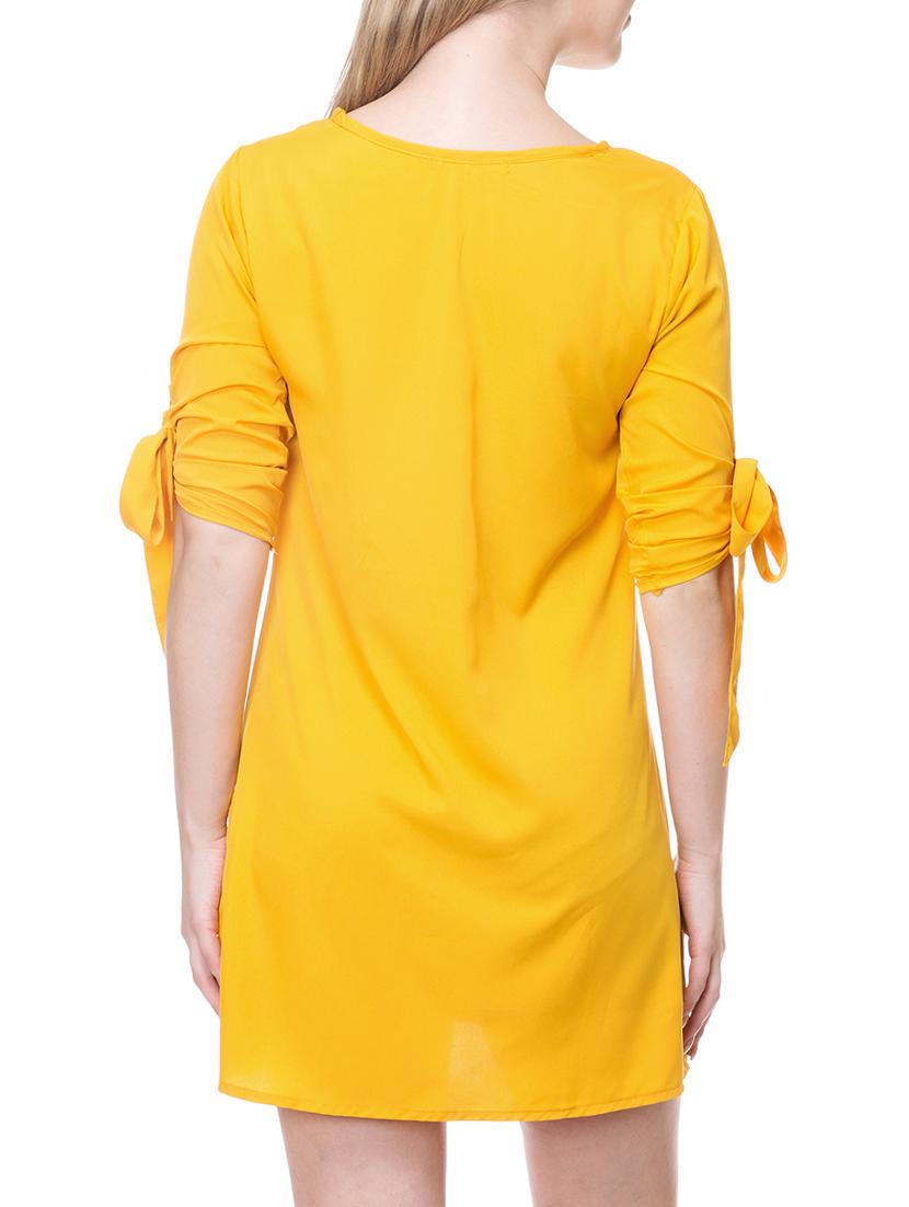 yellow solid shift dress - 15205330 - Zoom Image - 3