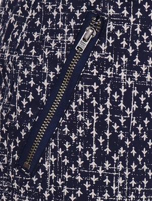navy blue printed cotton shorts - 15205580 - Standard Image - 6