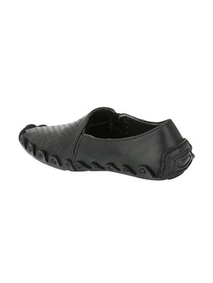 black leatherette casual slipon - 15205944 - Standard Image - 3