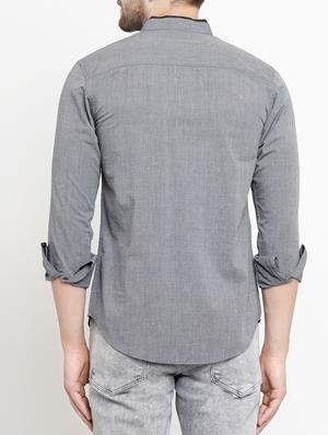 grey cotton casual shirt - 15206160 - Standard Image - 3