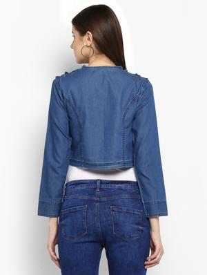 blue denim shrug - 15206411 - Standard Image - 3