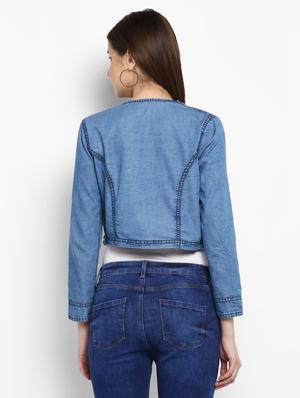 blue denim shrug - 15206412 - Standard Image - 3