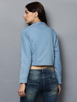 blue denim shrug - 15206414 - Standard Image - 3