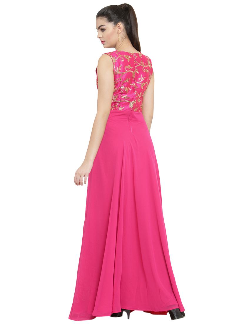 embroidered torso maxi dress - 15206964 - Zoom Image - 3