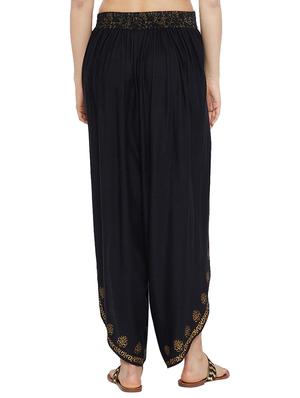 black rayon dhoti salwar salwars - 15208273 - Standard Image - 3