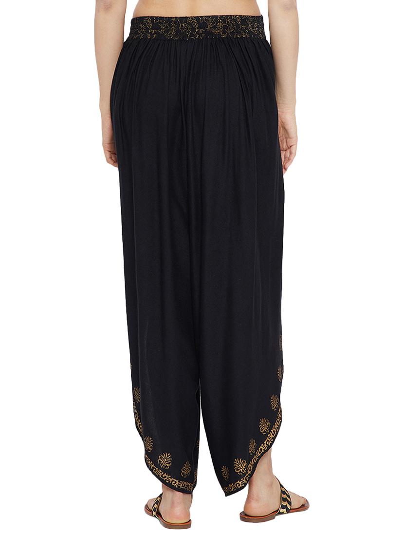 black rayon dhoti salwar salwars - 15208273 - Zoom Image - 3