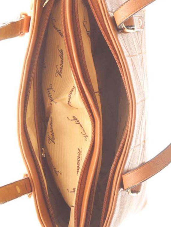 brown leatherette (pu) regular handbag - 15209866 - Zoom Image - 3