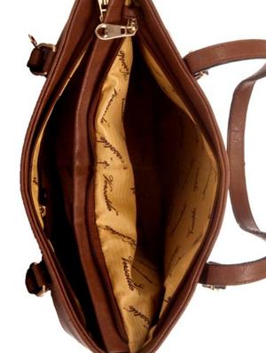 brown leatherette (pu) regular handbag - 15209867 - Standard Image - 3