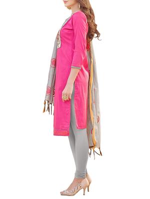 embroidered unstitched churidaar suit - 15209871 - Standard Image - 3