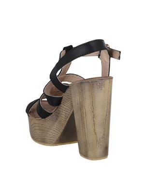 black suede ankle strap sandals - 15211549 - Standard Image - 3