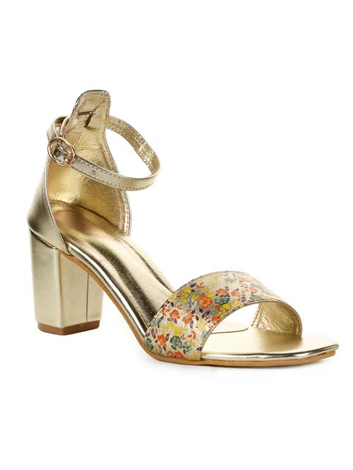 gold ankle strap sandal - 15211647 - Very Small Image - 1