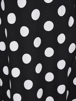 black polka doted crepe palazzo - 15212482 - Standard Image - 6
