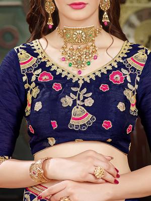 pink georgette half & half saree with blouse - 15212999 - Standard Image - 3