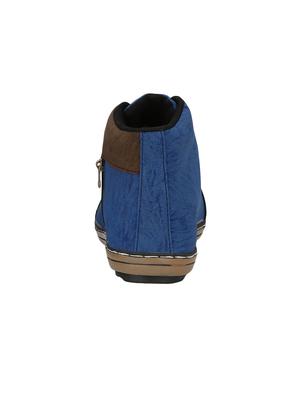 blue synthetic lace up sneakers - 15213790 - Standard Image - 3