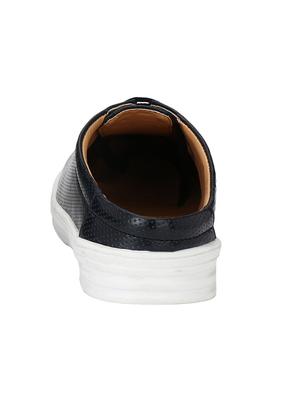 blue leatherette lace up sneakers - 15213792 - Standard Image - 3