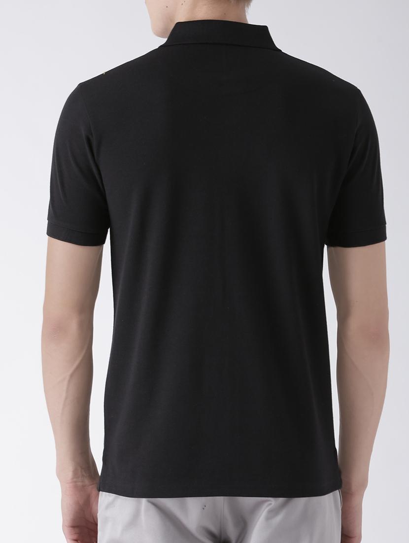 black cotton blend polo t-shirt - 15213913 - Zoom Image - 3