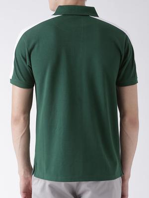 green cotton blend polo t-shirt - 15213928 - Standard Image - 3