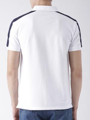 white cotton blend polo t-shirt - 15213930 - Standard Image - 3
