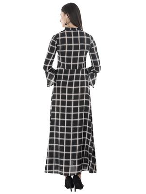black checkered maxi dress - 15214717 - Standard Image - 3