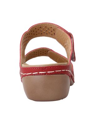 red leatherette slippers - 15216283 - Standard Image - 3