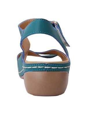 green leatherette slippers - 15216289 - Standard Image - 3