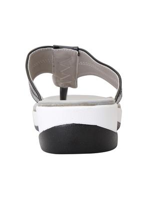 black leatherette slippers - 15216315 - Standard Image - 3