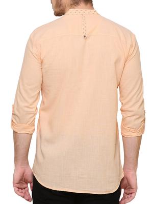 orange cotton casual shirt - 15217360 - Standard Image - 3