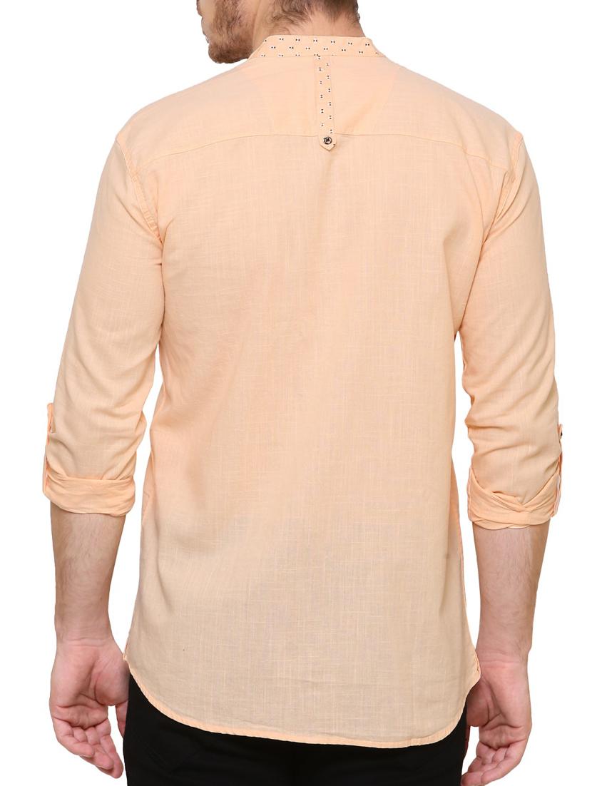 orange cotton casual shirt - 15217360 - Zoom Image - 3
