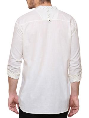 beige cotton casual shirt - 15217361 - Standard Image - 3