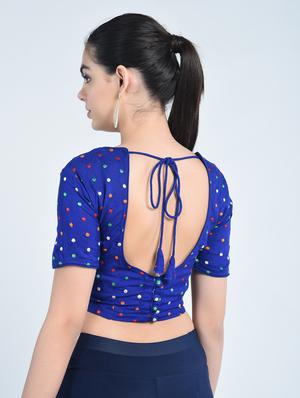 Multi thread embroidered blouse - 15217417 - Standard Image - 3