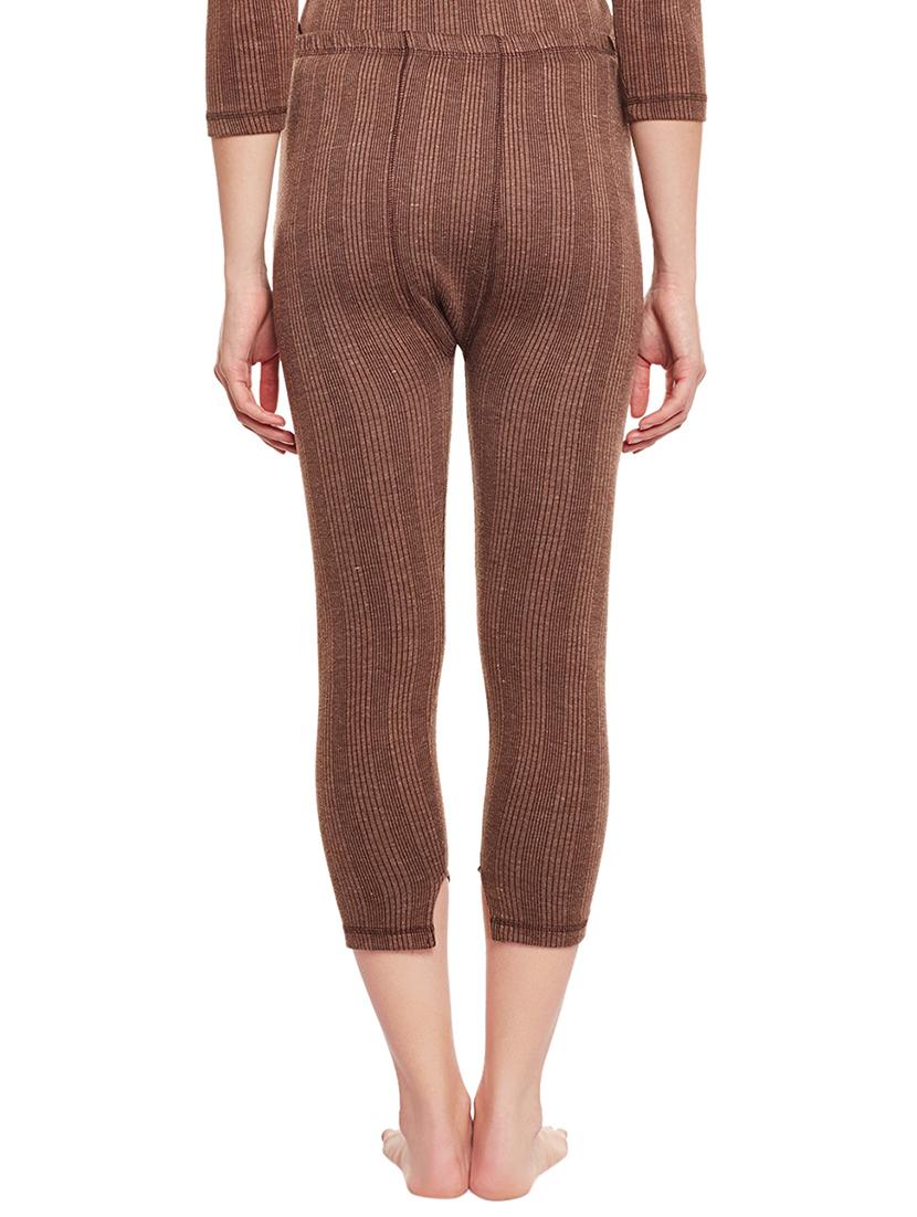 set of 2 brown cotton thermal bottom - 15218380 - Zoom Image - 3