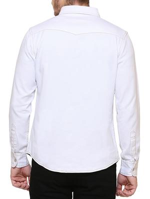 white denim casual shirt - 15218648 - Standard Image - 3