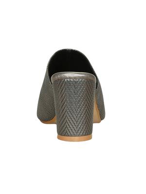 grey leatherette mules sandals - 15219219 - Standard Image - 3