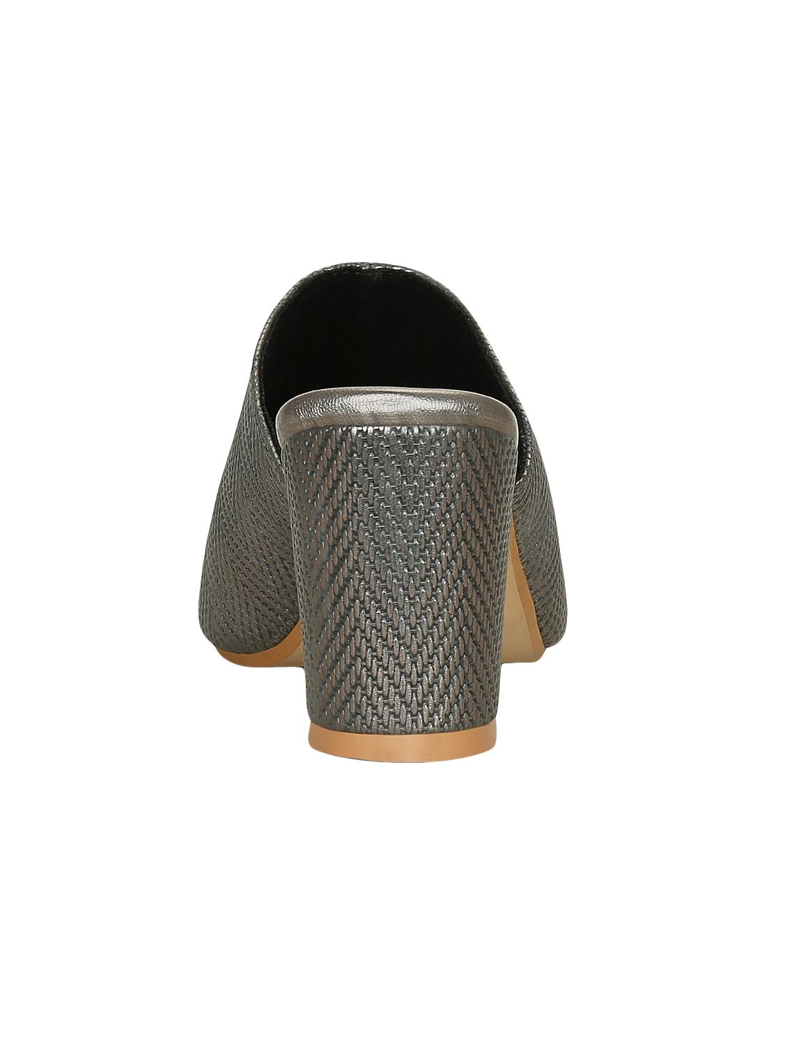 grey leatherette mules sandals - 15219219 - Zoom Image - 3