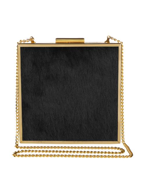black fur box clutch - 15220506 - Standard Image - 1