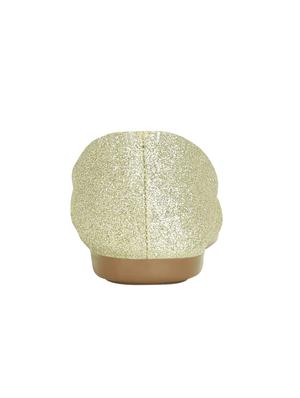 gold leatherette slip on ballerina - 15221020 - Standard Image - 3