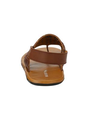 brown leatherette back strap sandal - 15221158 - Standard Image - 3