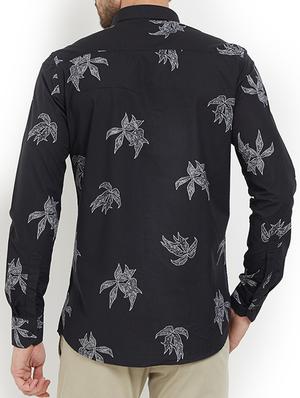 black cotton casual shirt - 15222048 - Standard Image - 3