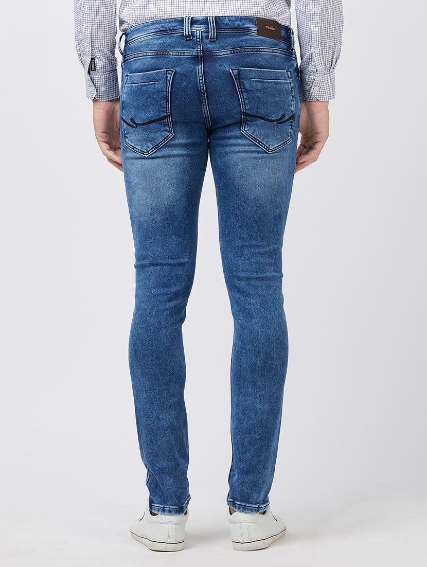 blue cotton washed jeans - 15222825 - Zoom Image - 3