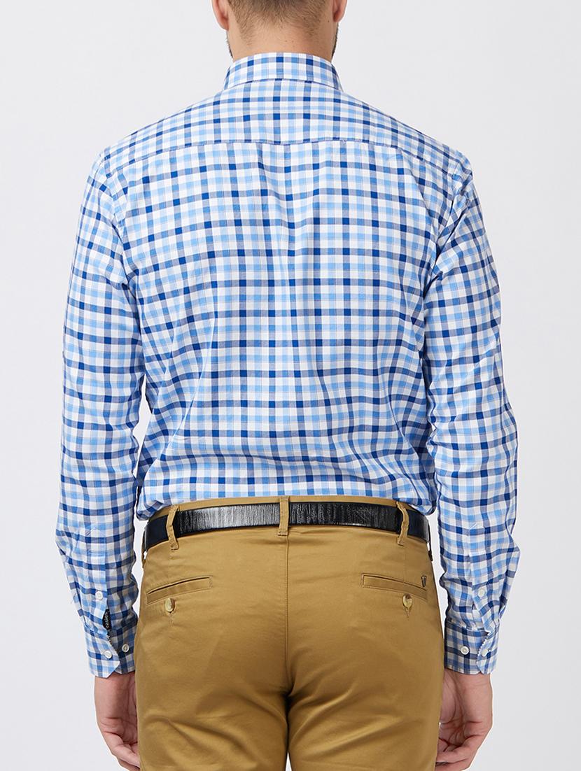 blue cotton casual shirt - 15222850 - Zoom Image - 3