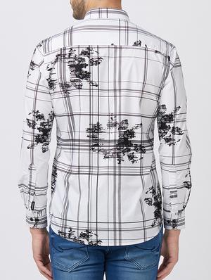 white cotton casual shirt - 15222861 - Standard Image - 3