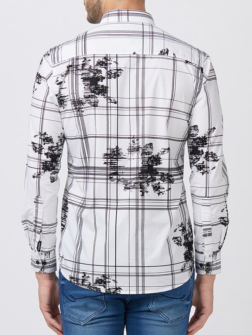 white cotton casual shirt - 15222861 - Zoom Image - 3