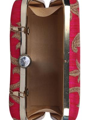 pink metal box clutch - 15226850 - Standard Image - 3