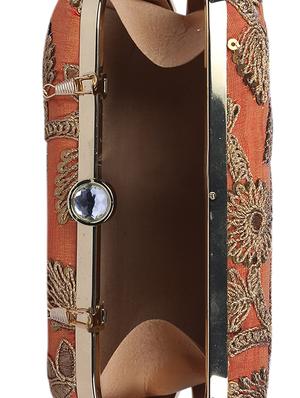 orange metal box clutch - 15226853 - Standard Image - 3