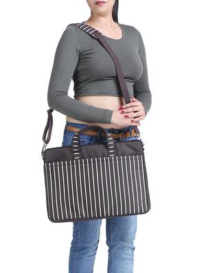 brown polyester laptop bag - 15226872 - Standard Image - 6