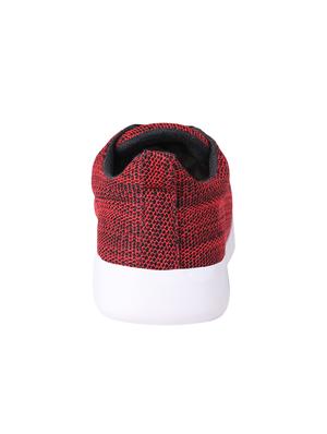maroon mesh lace up sport shoes - 15227241 - Standard Image - 3