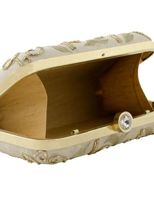 beige suede box clutch - 15227352 - Standard Image - 3